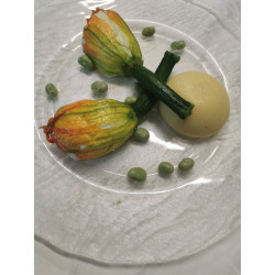 Fleurs de courgettes farcies au sandre